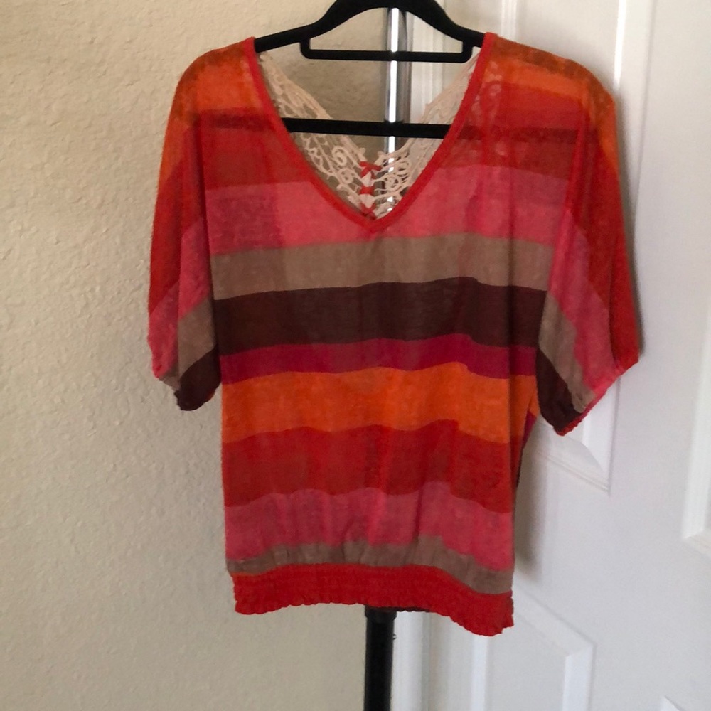 Multi Color Butterfly Top